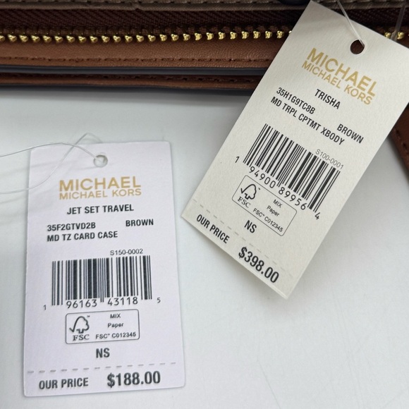 Michael Kors Trisha Medium Triple Compartment Crossbody Bag & Matching Wallet - Picture 12 of 12